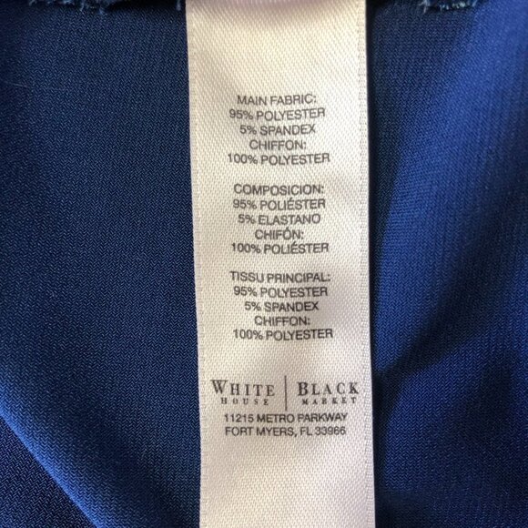 WHBM Ruffled Flowy Sleeveless Blue Floral Top Blouse Size X-Small - Picture 6 of 9